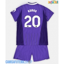 Camisa de time de futebol Tottenham Hotspur Mohammed Kudus #20 Replicas 3º Equipamento Infantil 2026-27 Manga Curta (+ Calças curtas)
